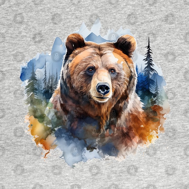 Watercolor Bear by The Art Mage